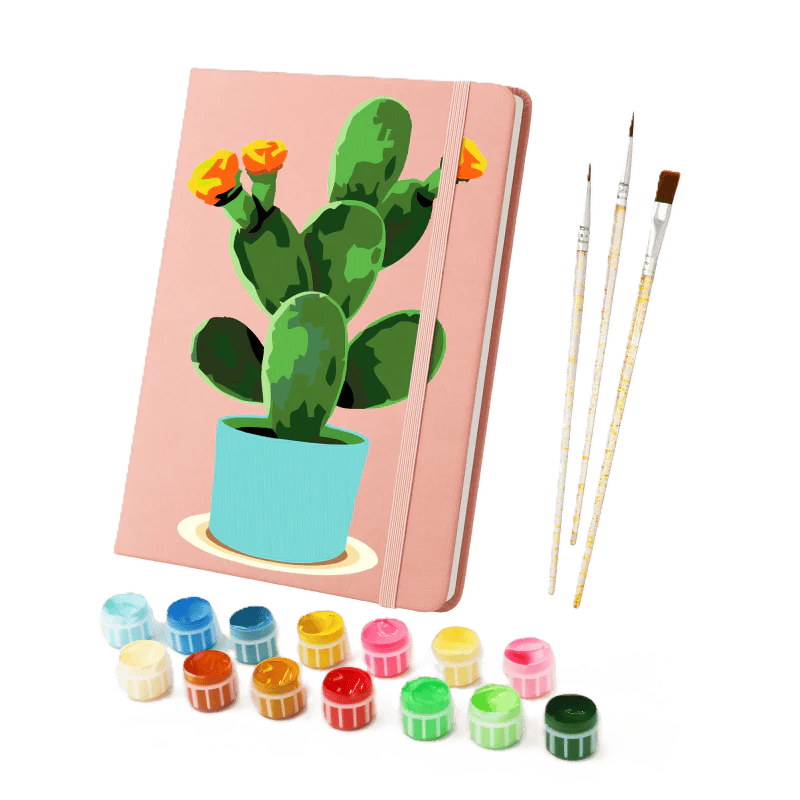 Paint by Number Notebook - Cactus | 2 Colors