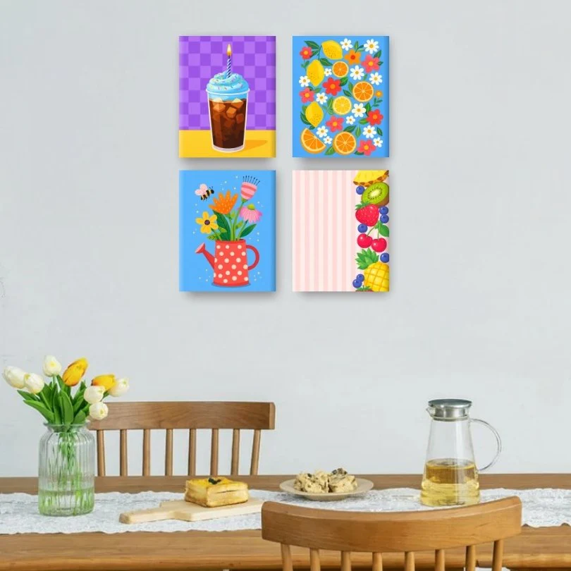 4 Mini Paintings - Fresh & Fruity Set - Image 2