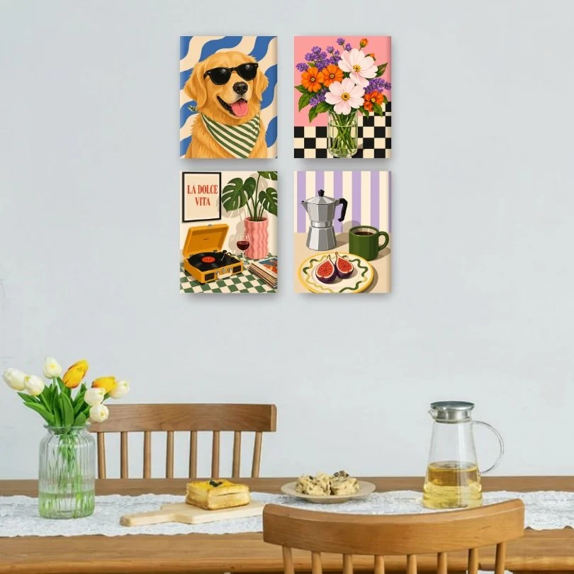 4 Mini Paintings - Good Life Set - Image 2