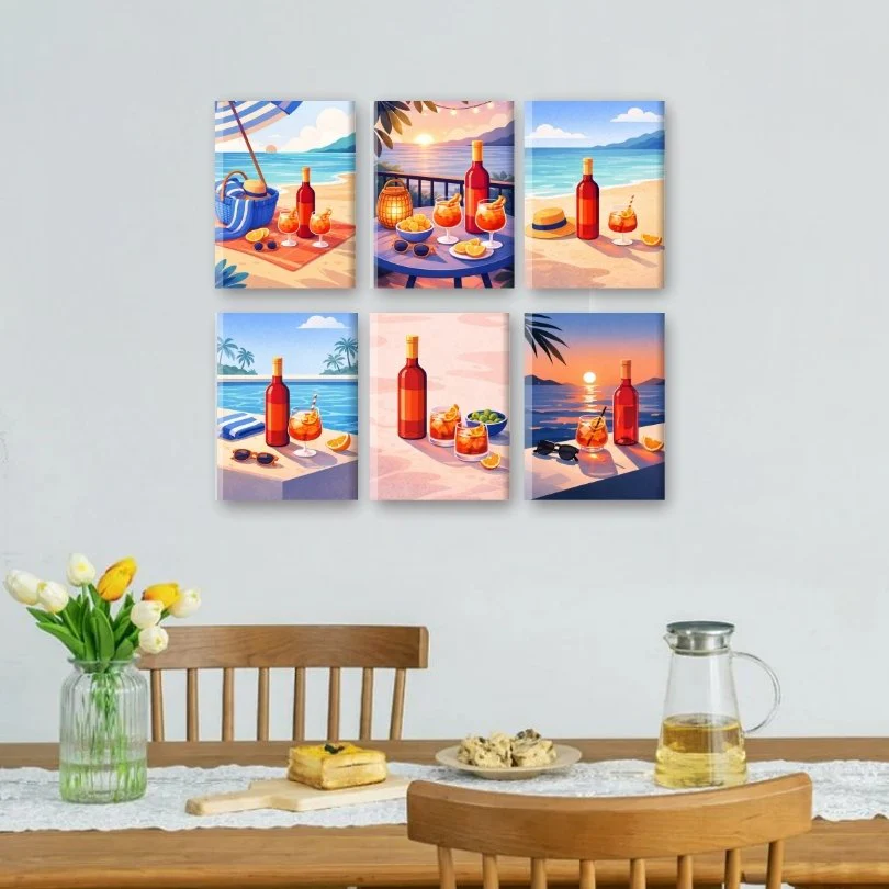 6 Mini Paintings - Aperitivo Summer Set - Image 2