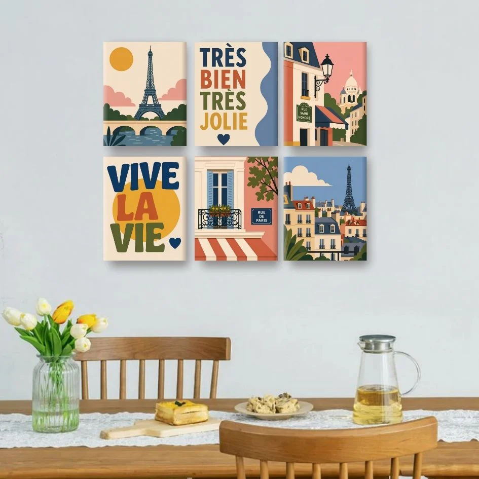 6 Mini Paintings - Beautiful Paris Set - Image 2