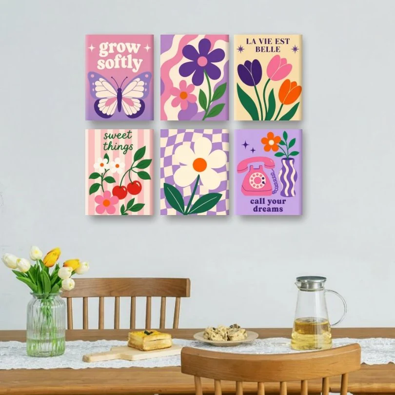 6 Mini Paintings - Blooming Dreams Set - Image 2
