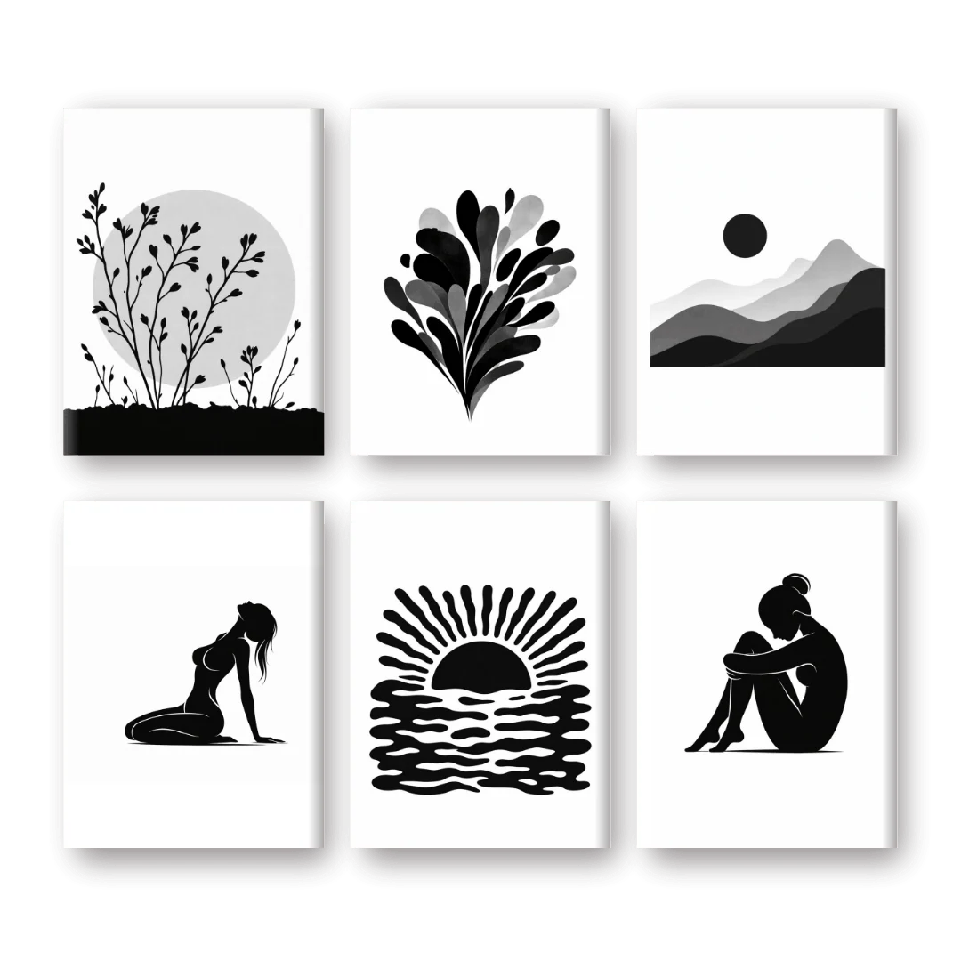 6 Mini Paintings - Calm Essence Set