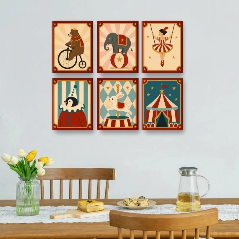 6 Mini Paintings - Circus Set - Image 2