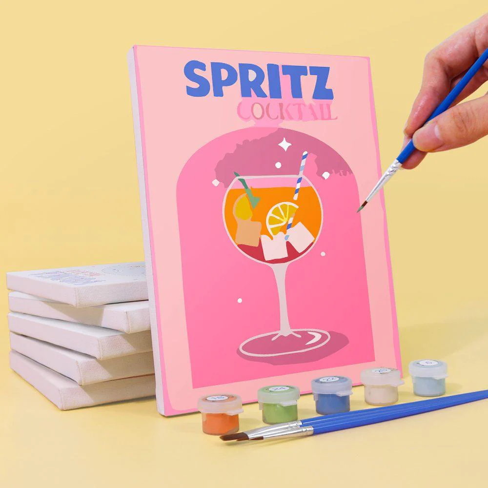 6 Mini Paintings - Colorful Cocktail Set - Image 5