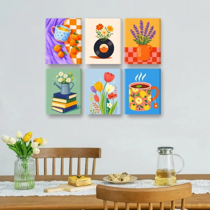 6 Mini Paintings - Floral Moments Set - Image 2