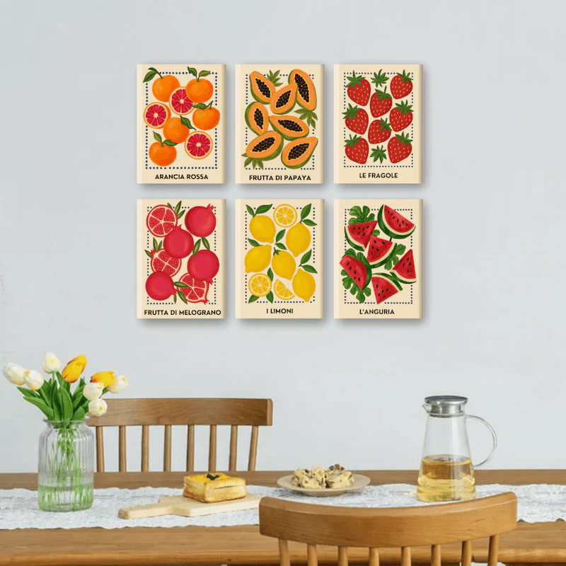 6 Mini Paintings - Italian Fruit Set - Image 2