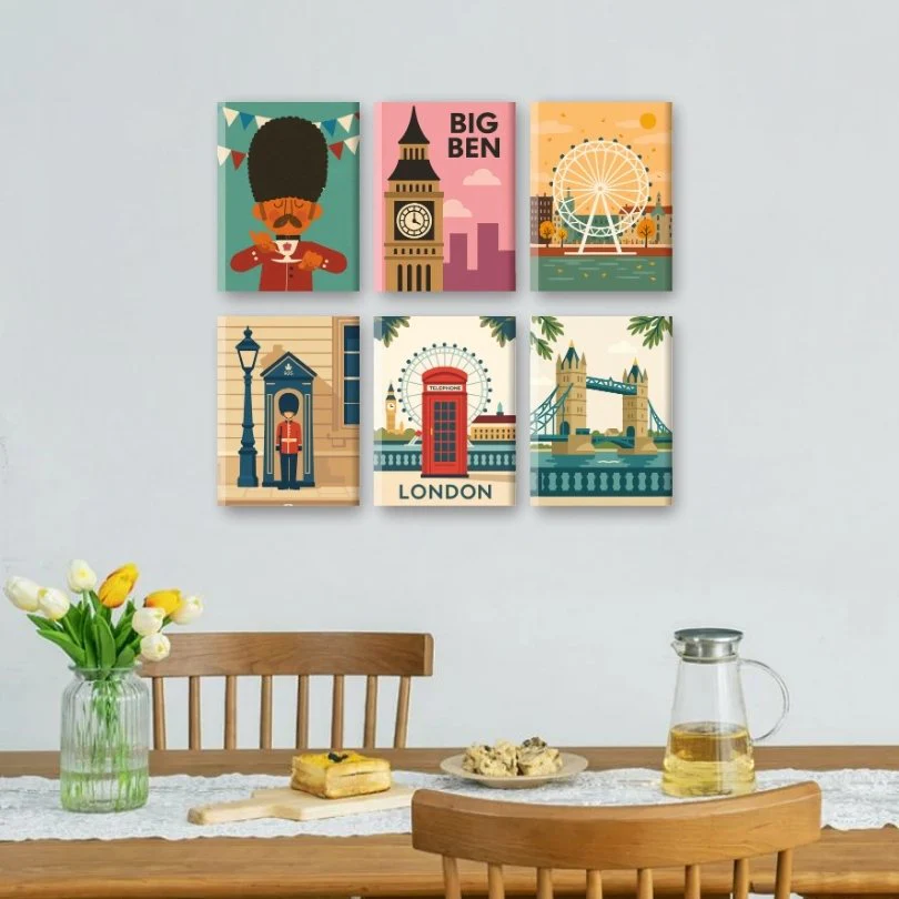 6 Mini Paintings - London Set - Image 2