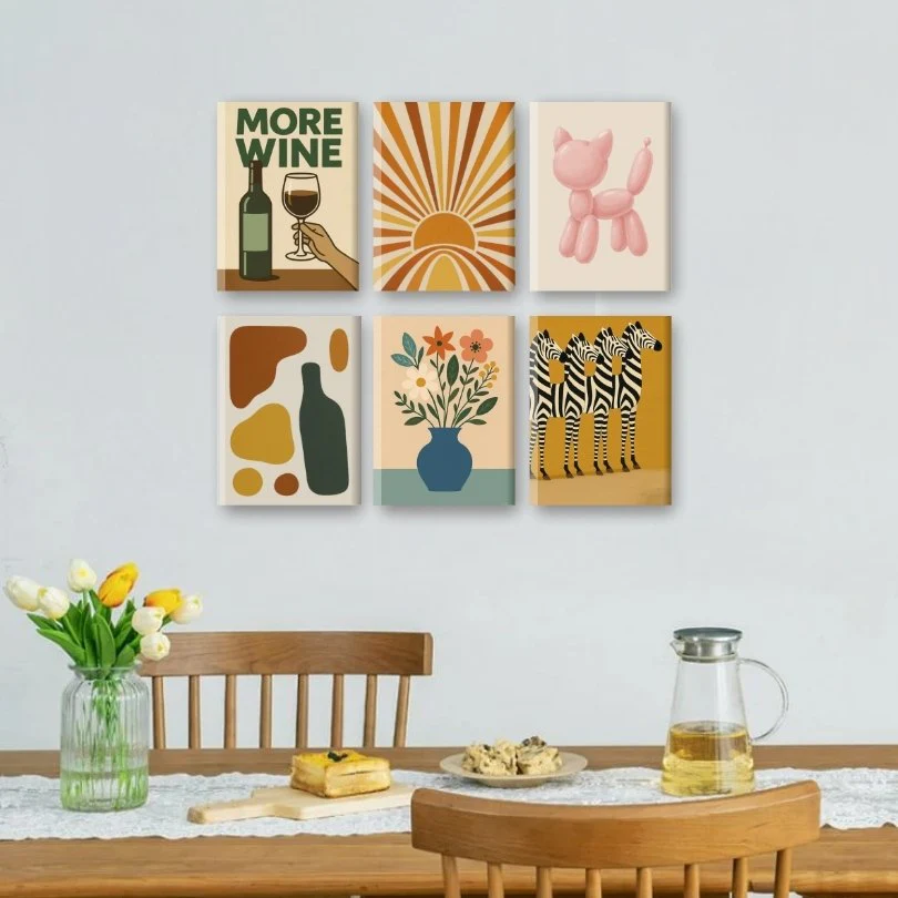 6 Mini Paintings | Retro Charm Set - Image 2
