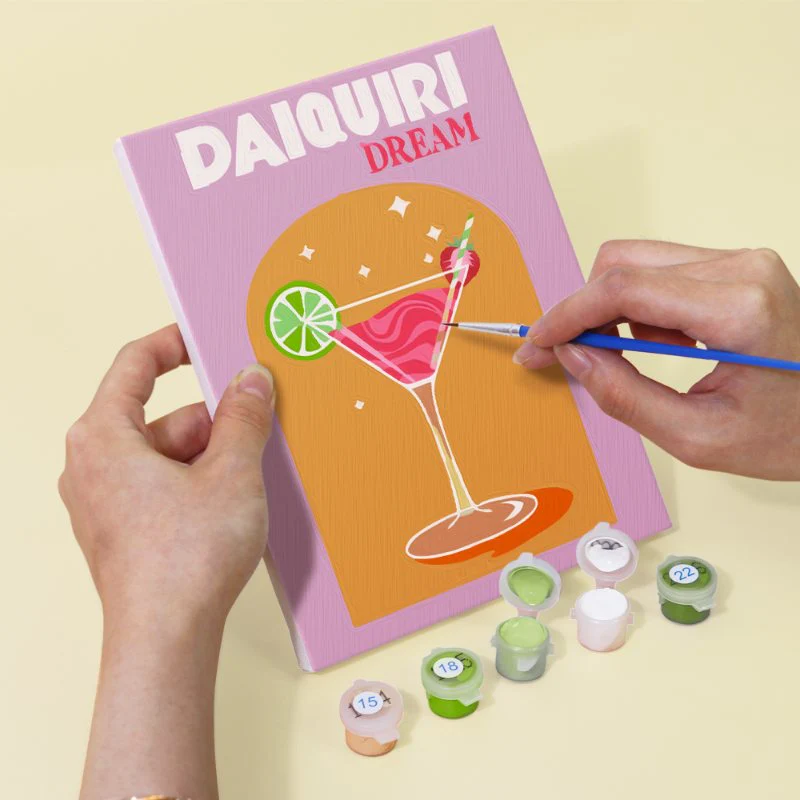 6 Mini Paintings - Sip & Paint Cocktail Set - Image 8