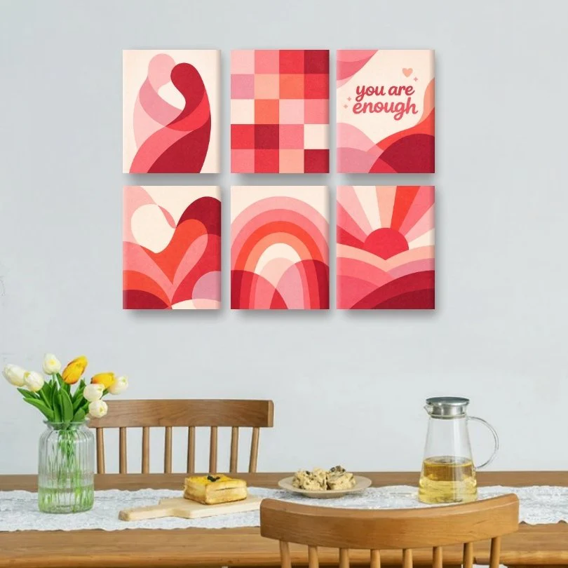 6 Mini Paintings - Sweet Love Set - Image 2