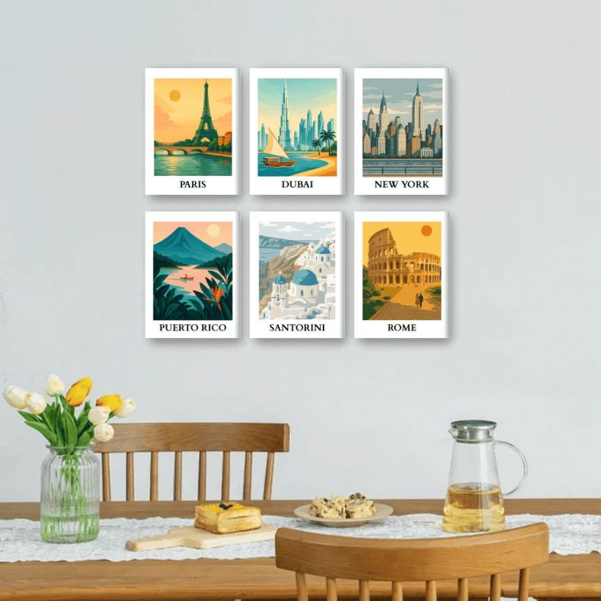 6 Mini Paintings - World Trip Set - Image 2