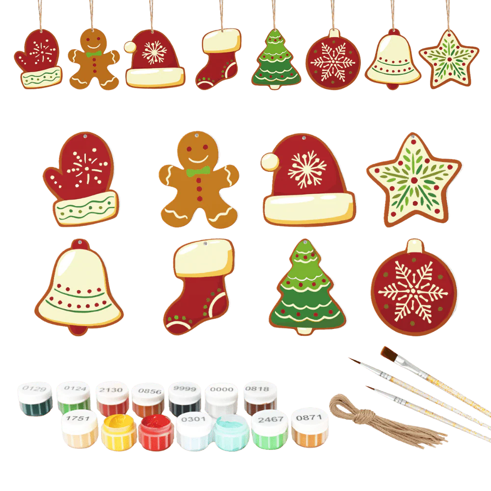 8 Christmas hangers - Winter set
