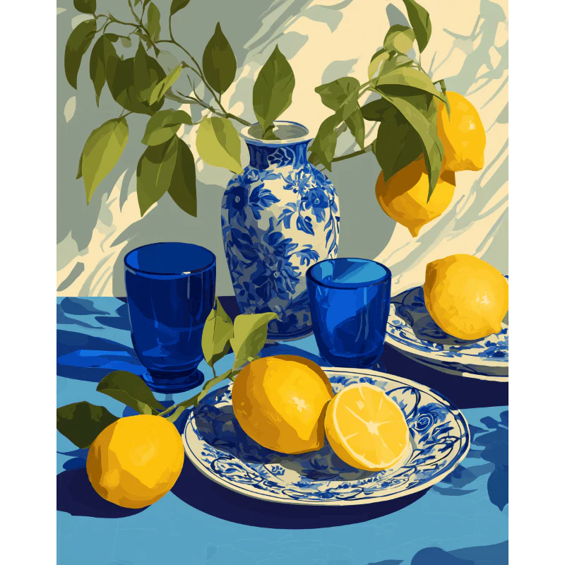 A blue sunlit | Paint by Number
