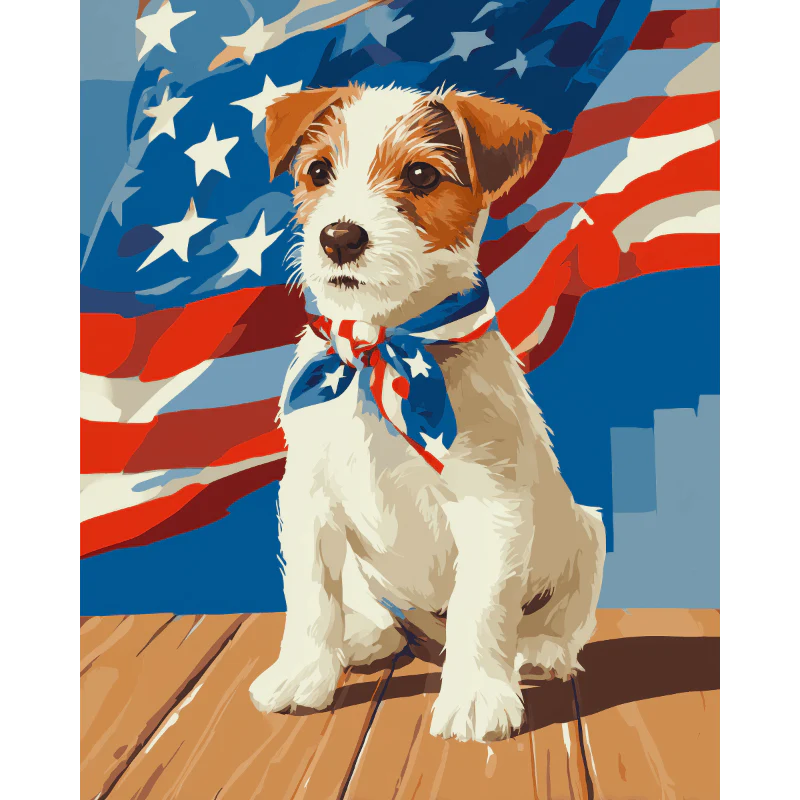 All-American Pup | Paint by Number