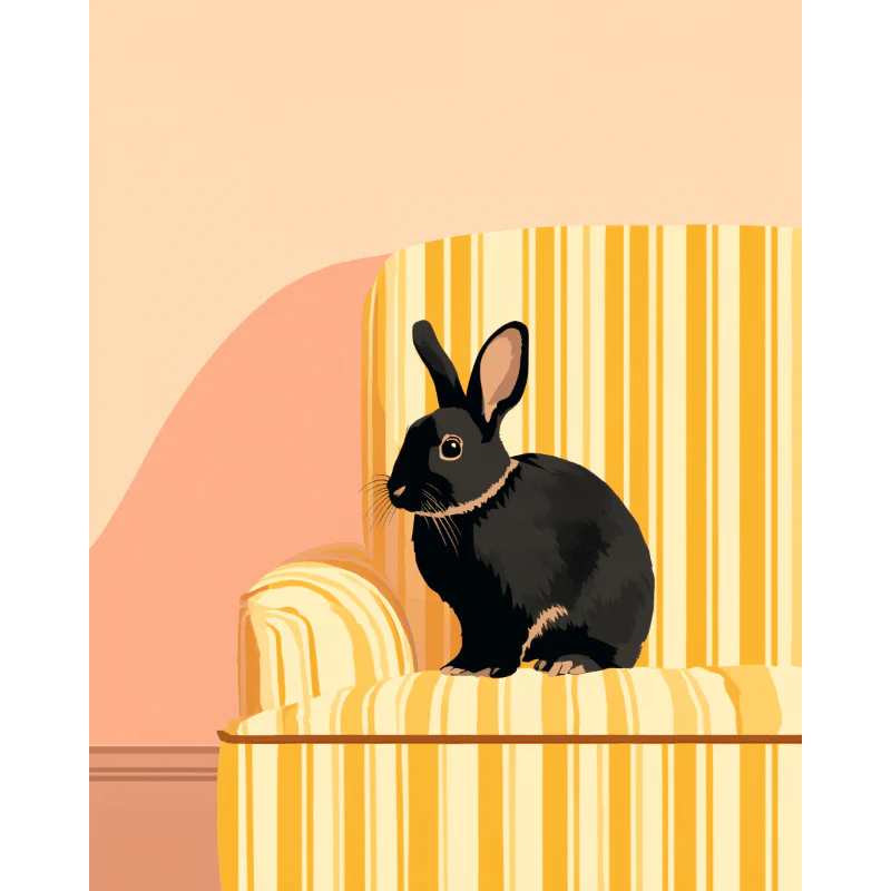 Black Rabbit | Paint by Number