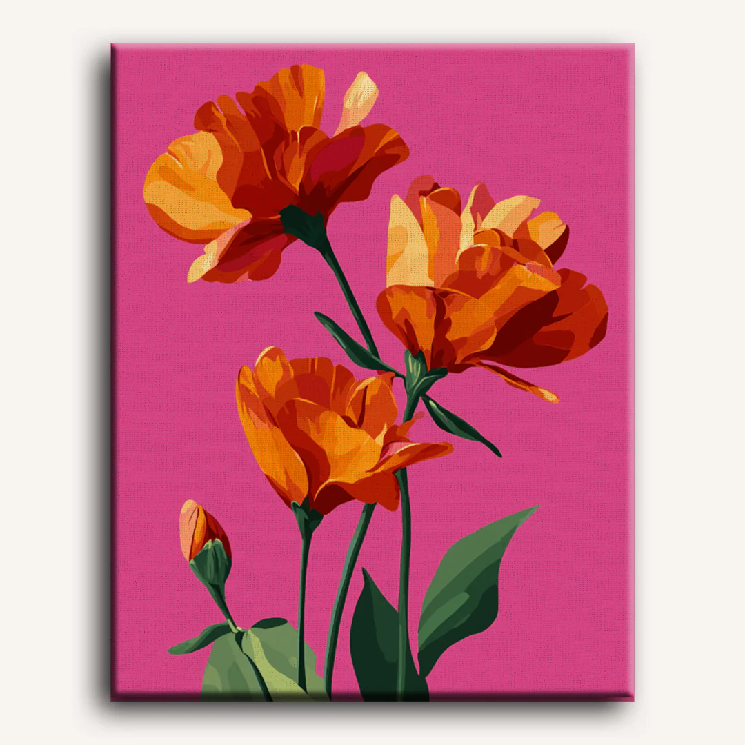Bloom in Scarlet | Paint by Number - Image 2