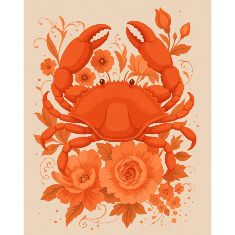 Blooming Crab | Paint by Number
