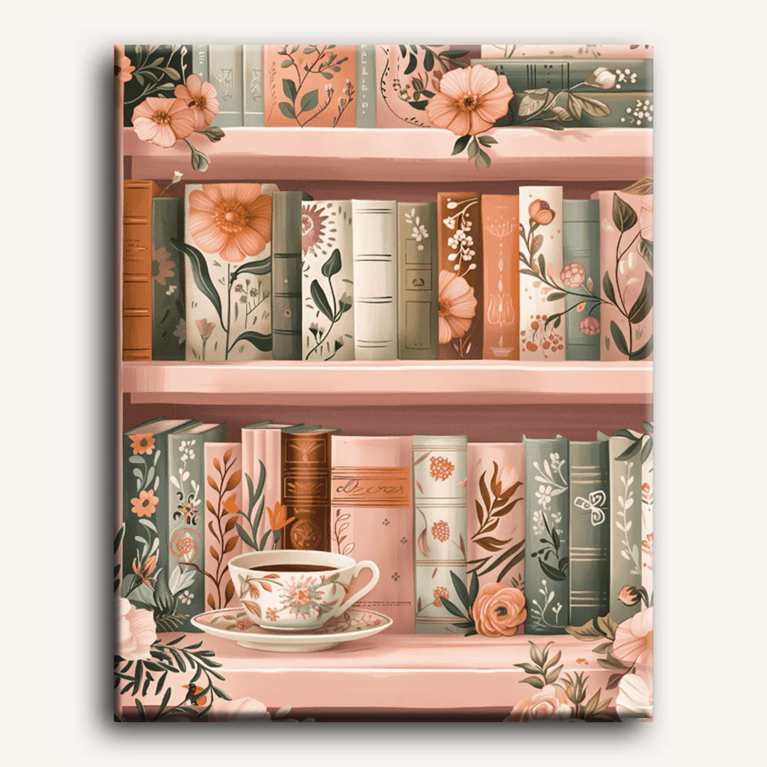 Blooming library | Paint by Number - Image 2