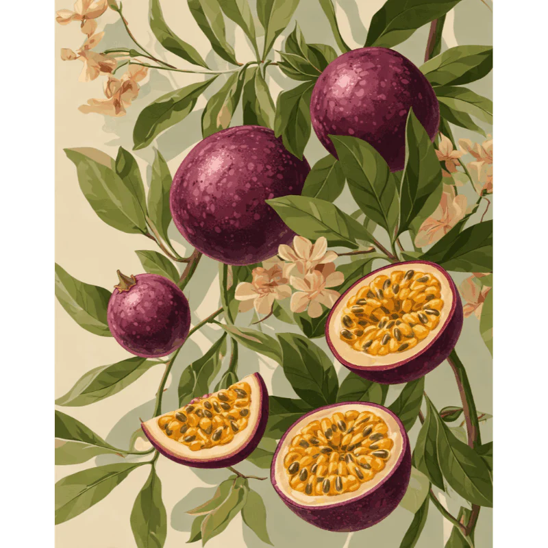 Blooming Passion fruit | Paint by Number