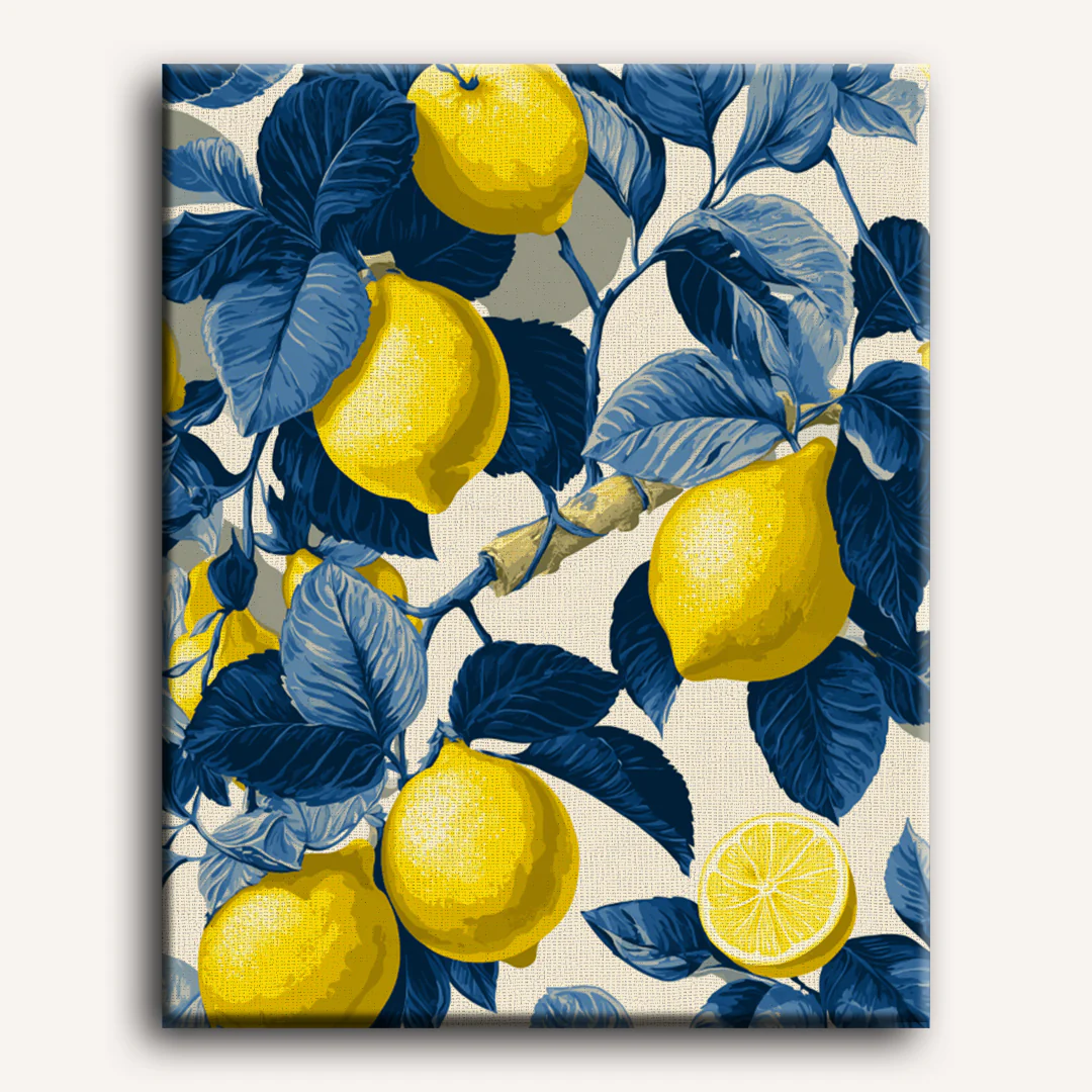 Botanical Blues | Paint by Number - Image 2