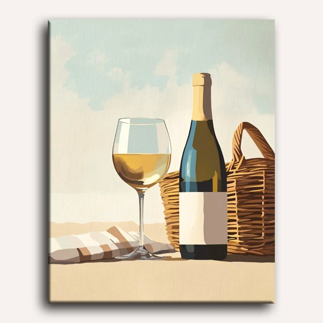 Champagne by the Beach | Paint by Numbers - Image 2