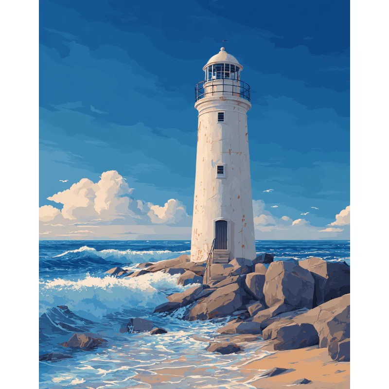 Coastal Lighthouse | Paint by Number