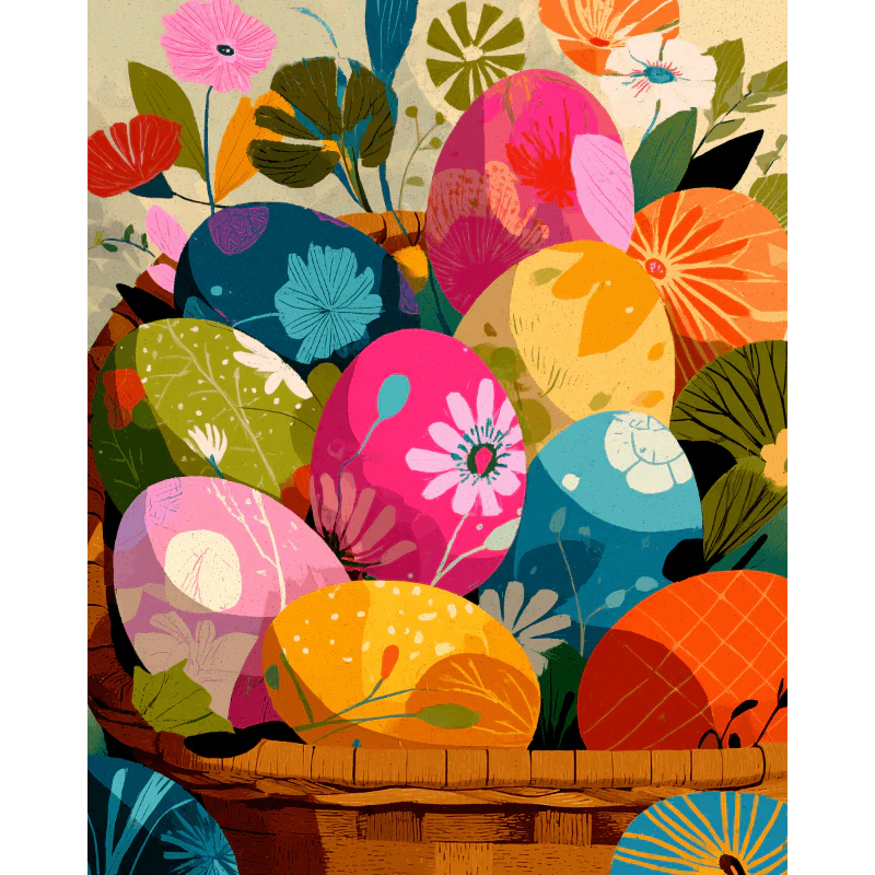 Colorful Easter eggs | Paint by Number
