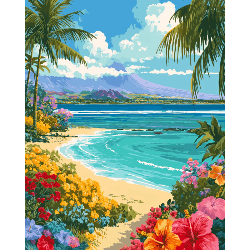 Hawaiian Landscape | Paint by Number