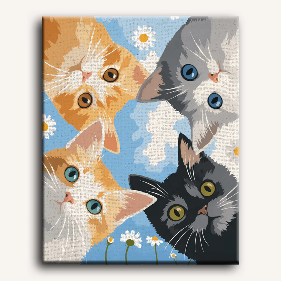 Kittens Peek | Paint by Number - Image 2