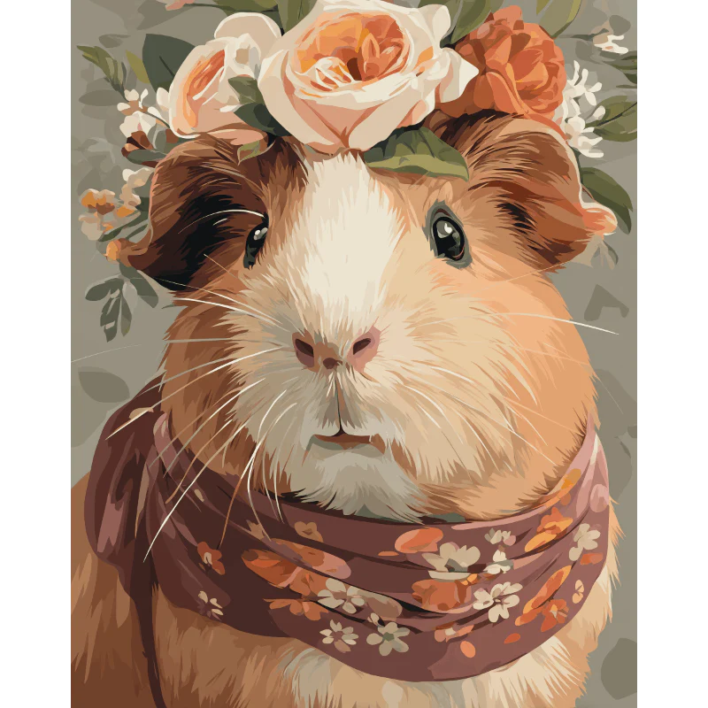 Madam Guinea Pig | Paint by Number