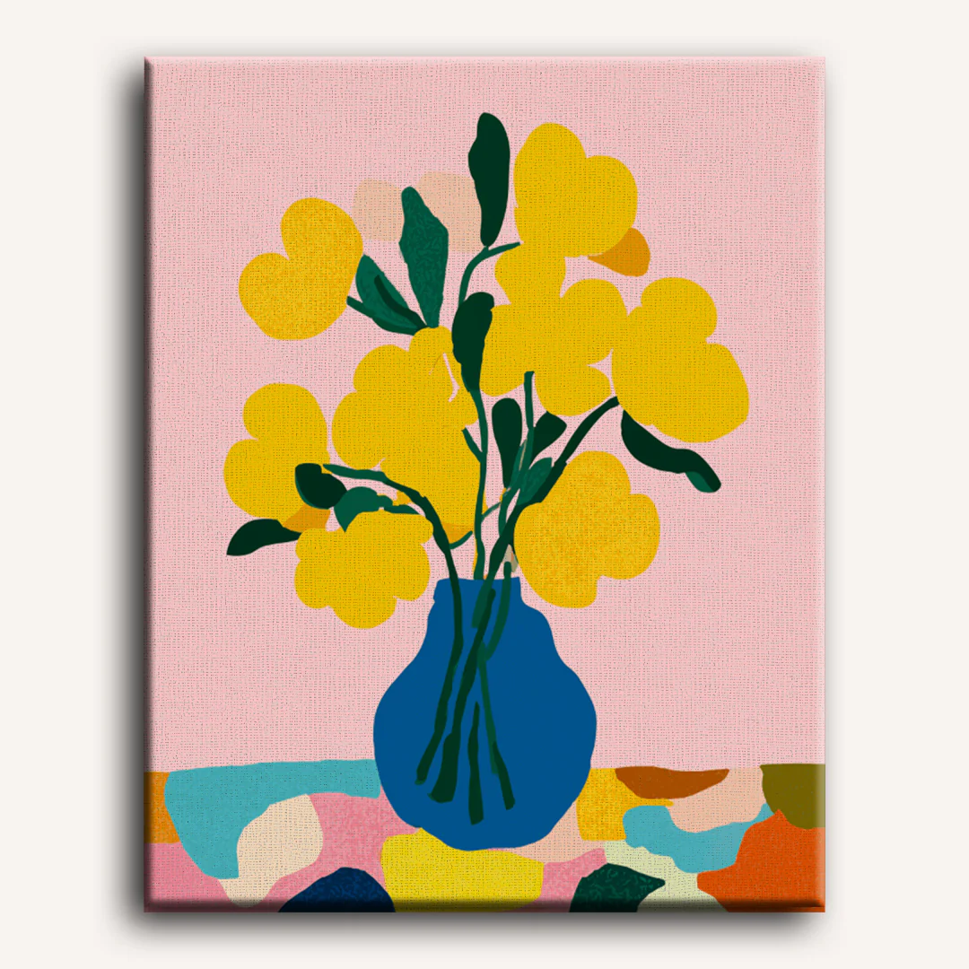 Modern Yellow Bouquet | Paint by Number - Image 2