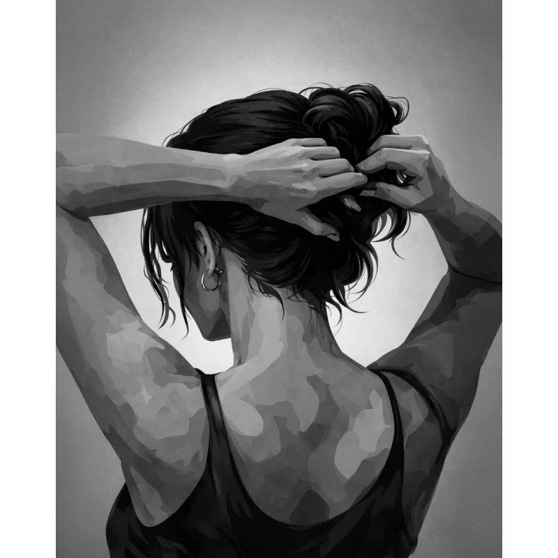 Monochrome lady | Paint by Number