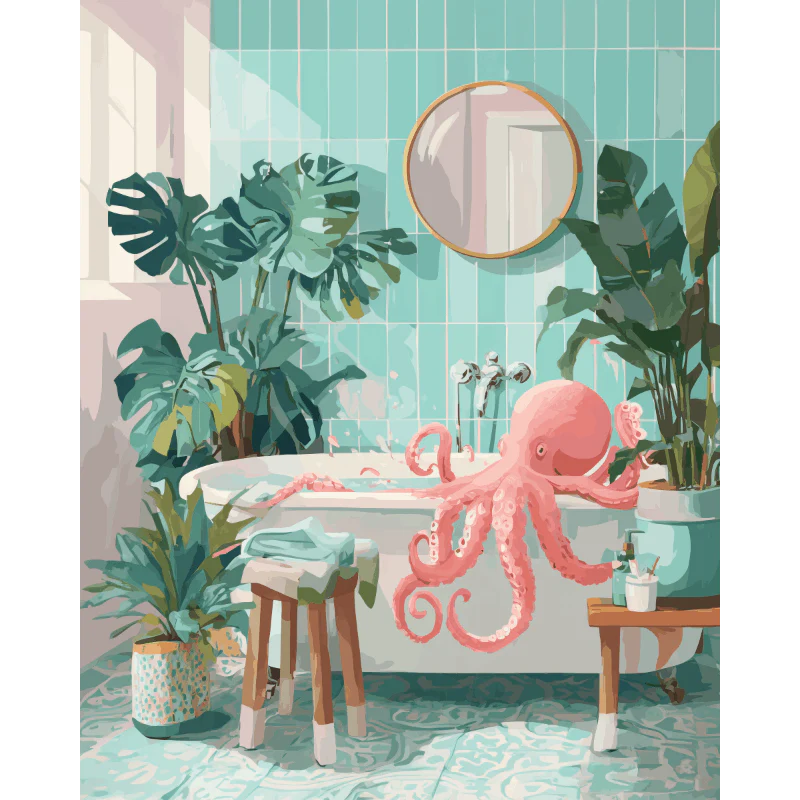 Octo bath | Paint by Number