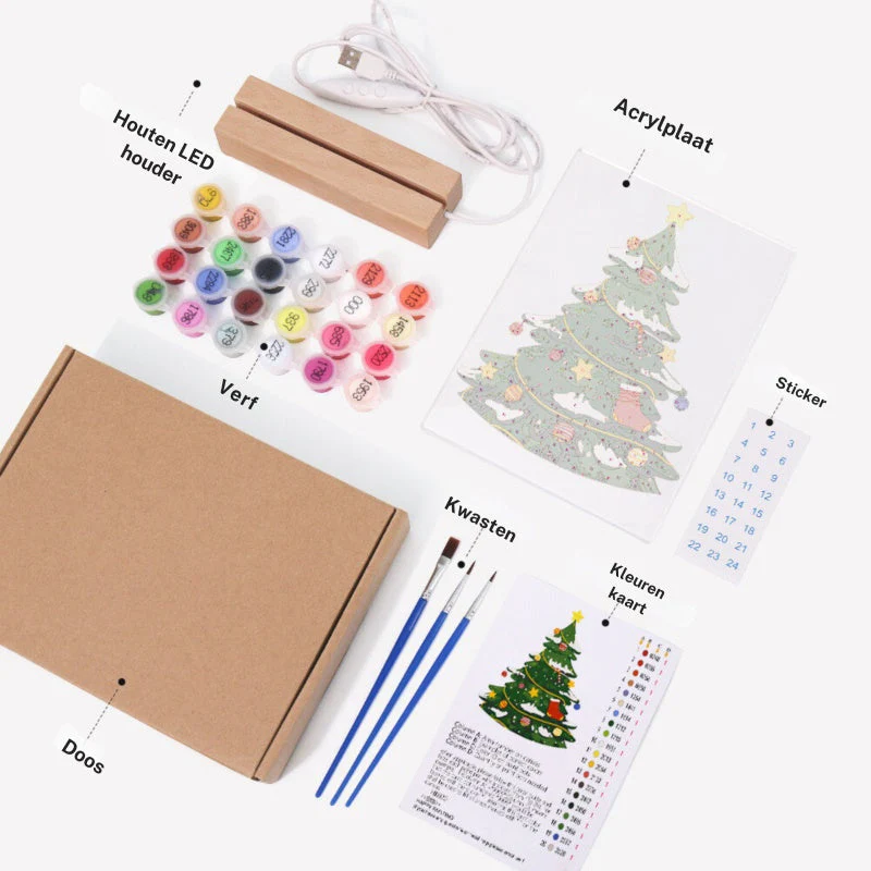 Paint by Numbers Christmas Lamp | Santa Claus - Image 5
