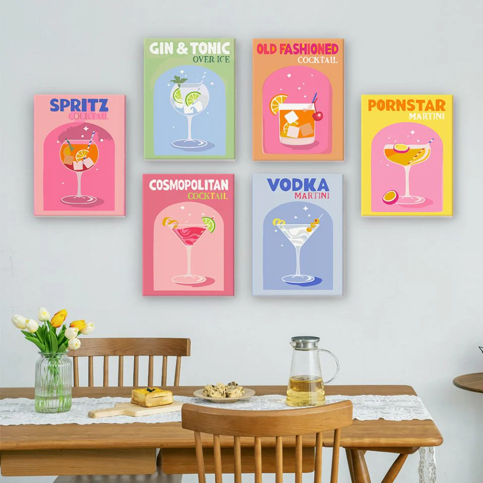 Paint by Numbers Travel Bundle – Colorful Cocktail Set + Travel Bag - Image 2