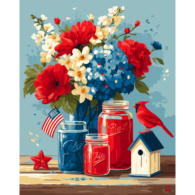Patriotic Arrangement | Paint by Number