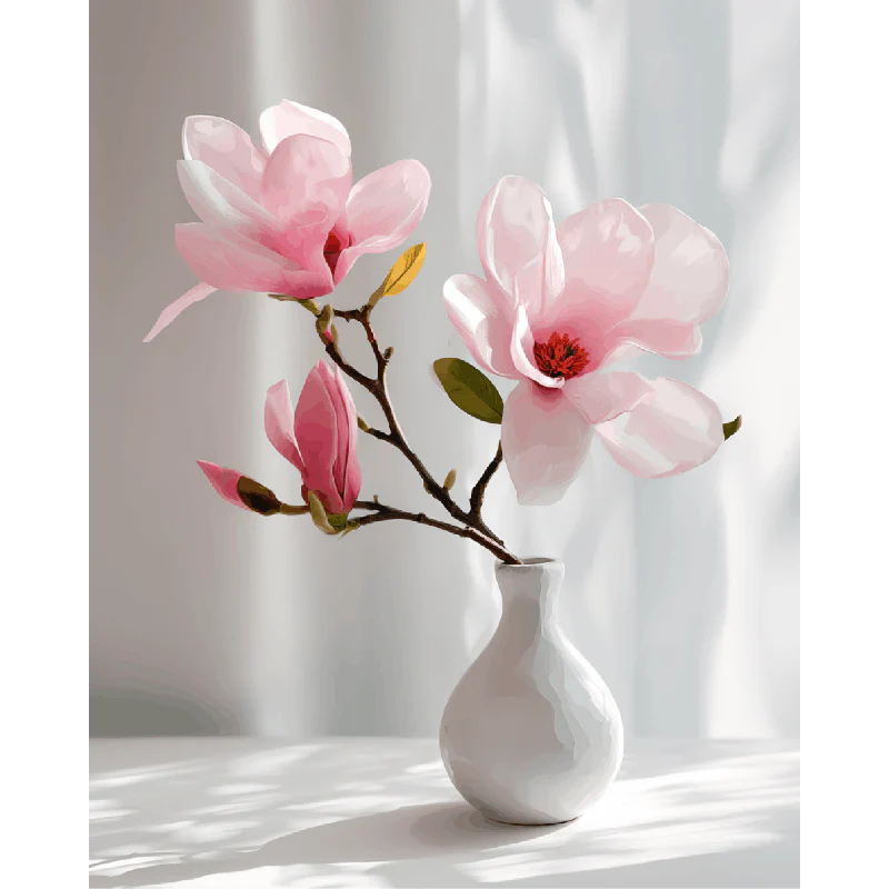 Pink Magnolias | Paint by Number