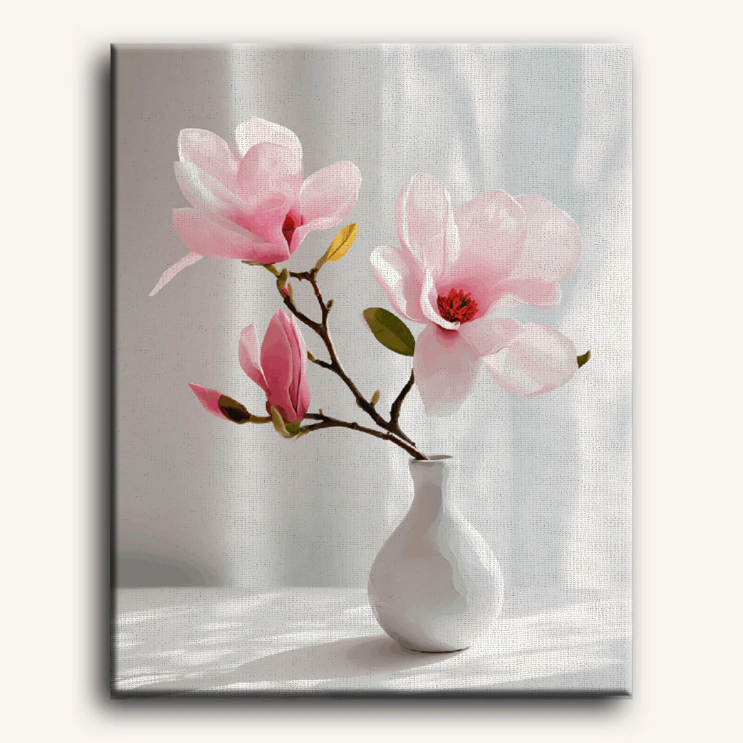 Pink Magnolias | Paint by Number - Image 2
