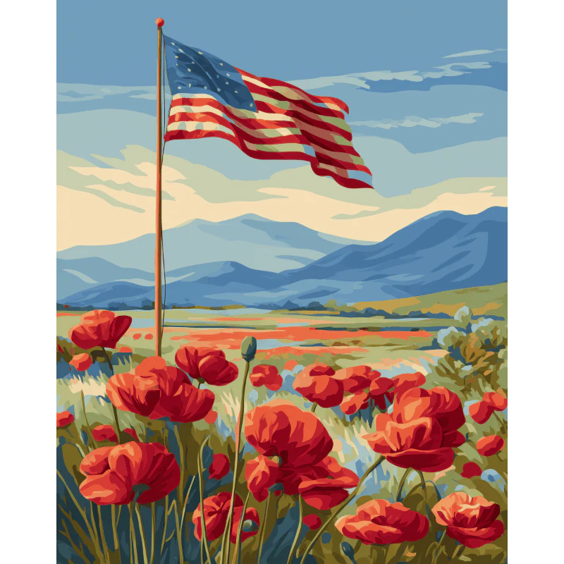 Poppy field | Paint by Number