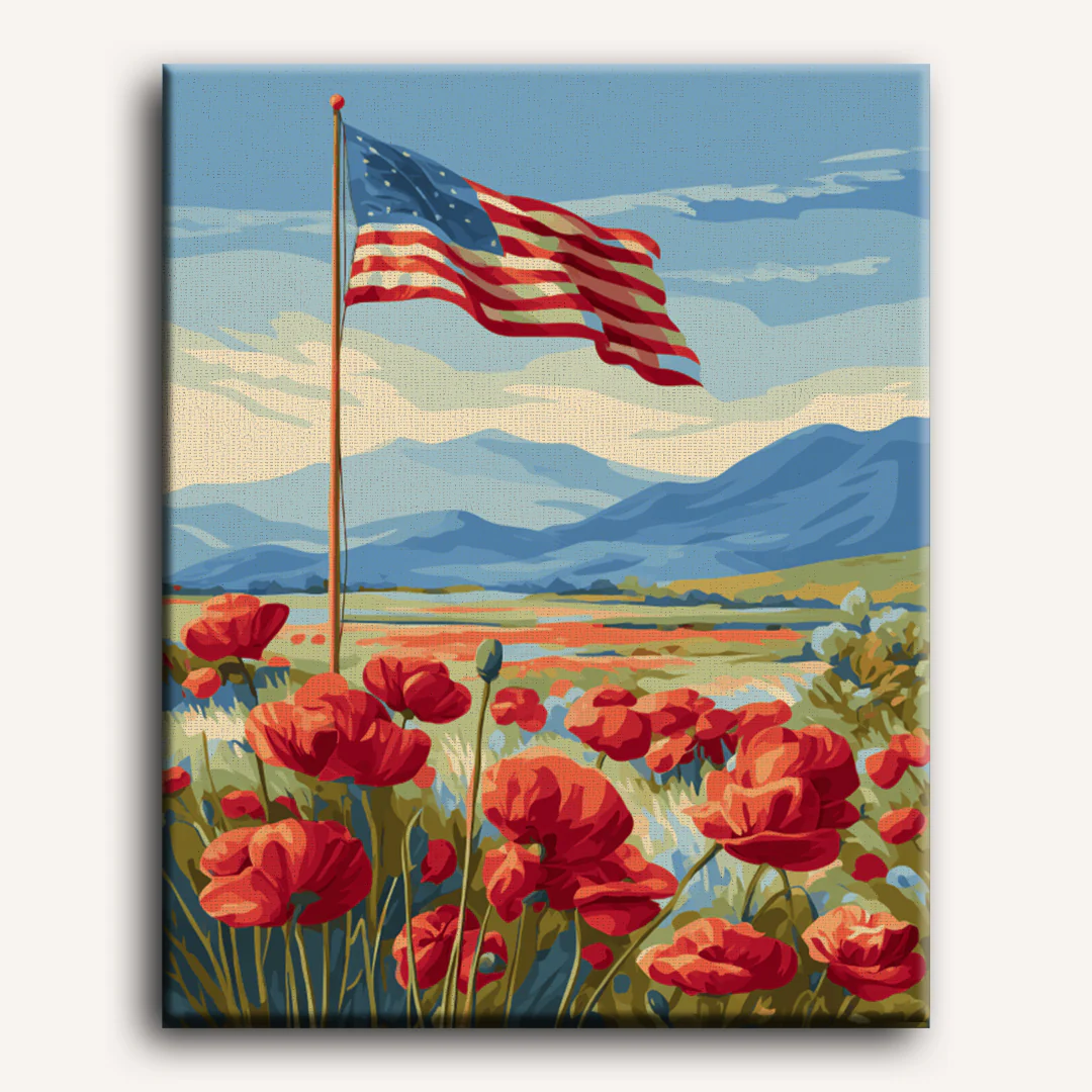 Poppy field | Paint by Number - Image 2