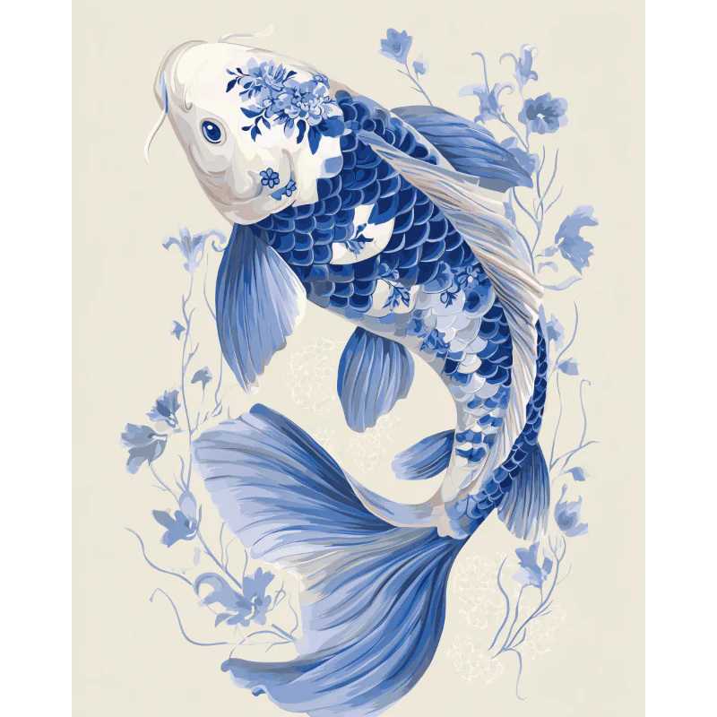 Porcelain Koi | Paint by Number