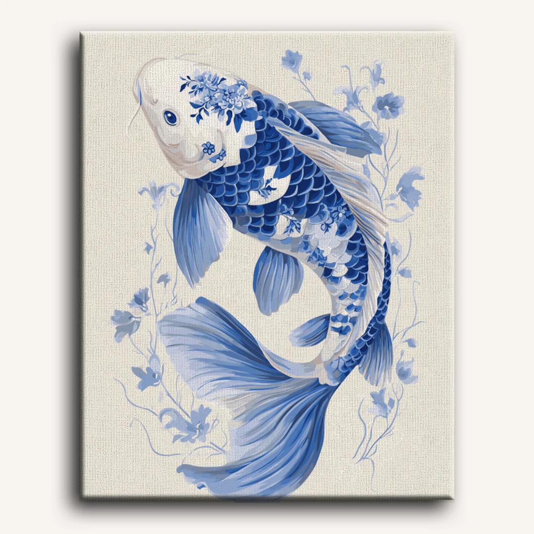 Porcelain Koi | Paint by Number - Image 2