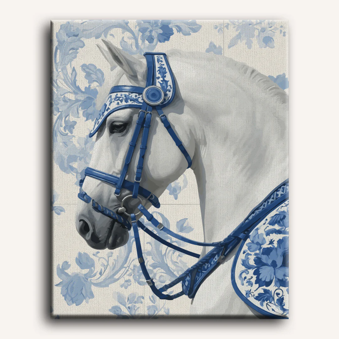 Porcelain Royal Horse | Paint by Number - Image 2