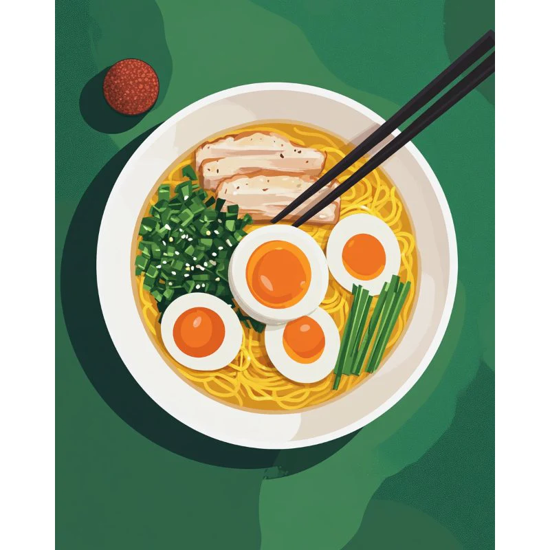 Ramen noodles | Paint by Numbers