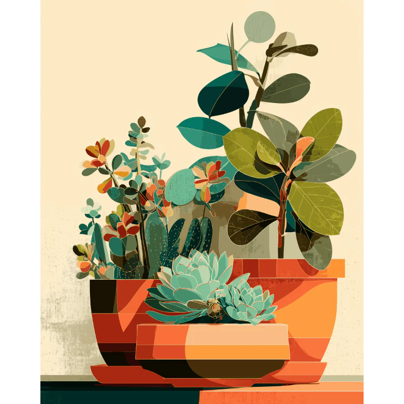 Succulent Aesthetic | Paint by Number