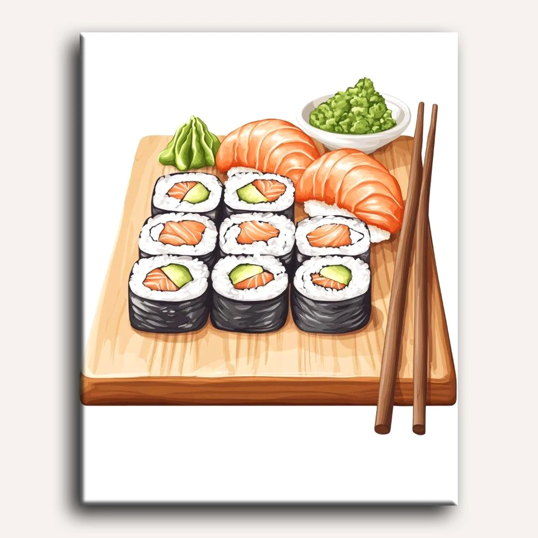 Sushi Plate | Paint by Numbers - Image 2