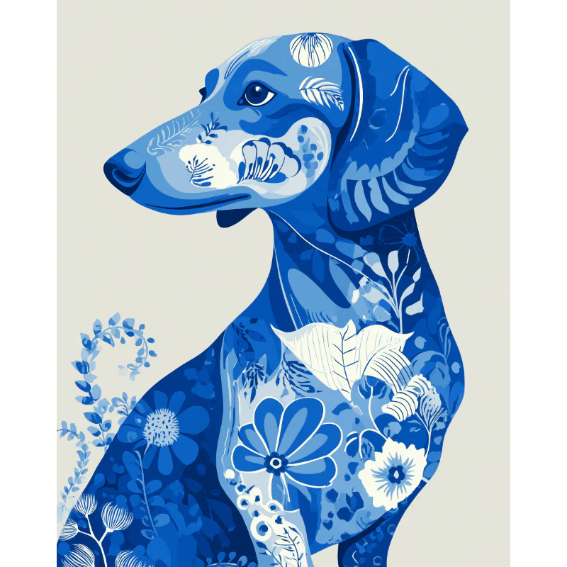 The Blue Companion | Paint by Number