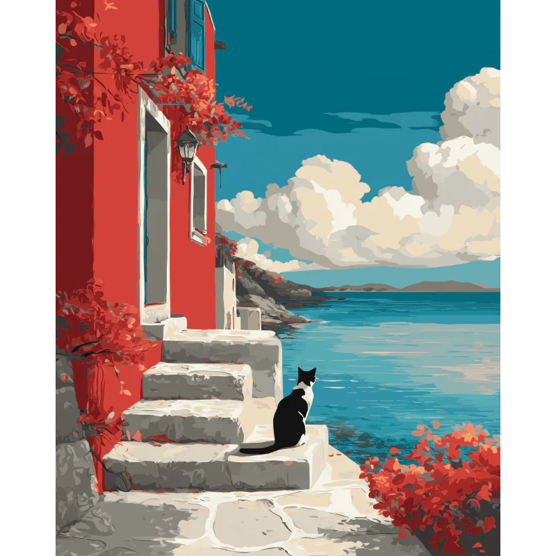 The red house | Paint by Number