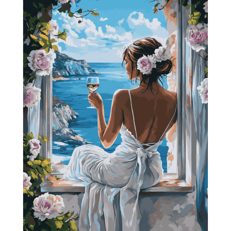 Wine by the Waves | Paint by Number